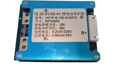 Плата BMS для акумулятора LiIon 7S 25.9V 18A (20006)