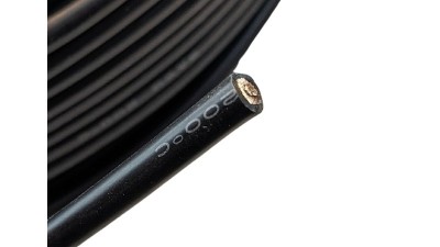 Кабель силіконовий силіконовий 8AWG чорний 1м (20070)