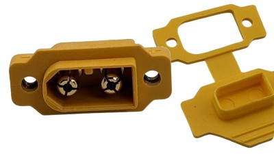 Конектор врізний XT60E мама Amass жовтий з кришкою (20078)