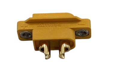 Конектор врізний XT60E мама Amass жовтий з кришкою (20078)