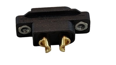 Конектор врізний XT60E мама Amass чорний з кришкою (20079)