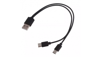 Кабель USB to Type C 2в1 25см (20869)