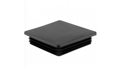 Заглушка квадратна 120х120 мм плоска чорна (20873)