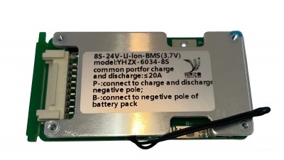 BMS Li-Ion 8S 20А 24V(34 V) Ustar (23000)