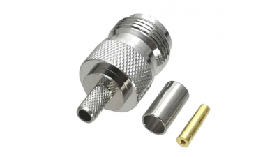 Роз'єм обтискний N type Female (мама) на кабель RG58 RG142 RG223 LMR-195 SYV50-3 3D-FB коннектор N типу гніздо (20715)