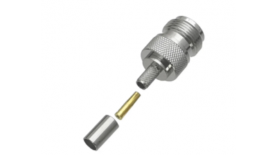 Роз'єм обтискний N type Female (мама) на кабель RG58 RG142 RG223 LMR-195 SYV50-3 3D-FB коннектор N типу гніздо (20715)
