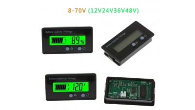  Універсальний індикатор заряду батарей 8-70V (20754)