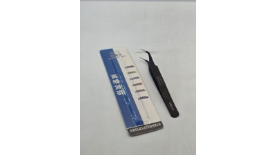 Пінцет металевий, вигнутий ESD-15 120мм (20728)