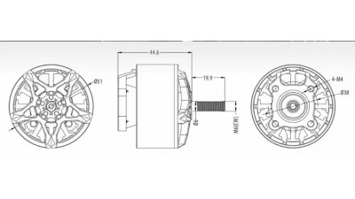 FPV-мотор Surpass Hobby S4320 380KV для 15-дюймового дрона (20975)